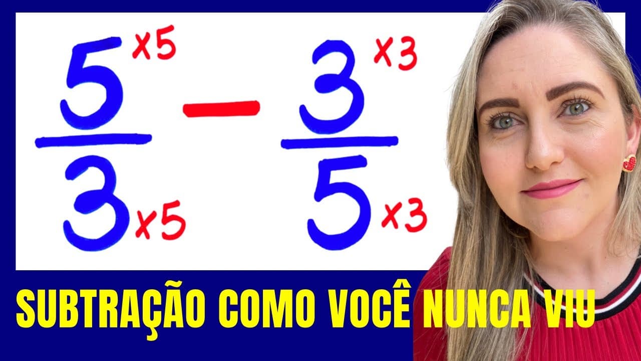 Thumbnail: CONSEGUE SUBTRAIR FRAÇÕES ?? Matemática básica todo dia.📚🚀