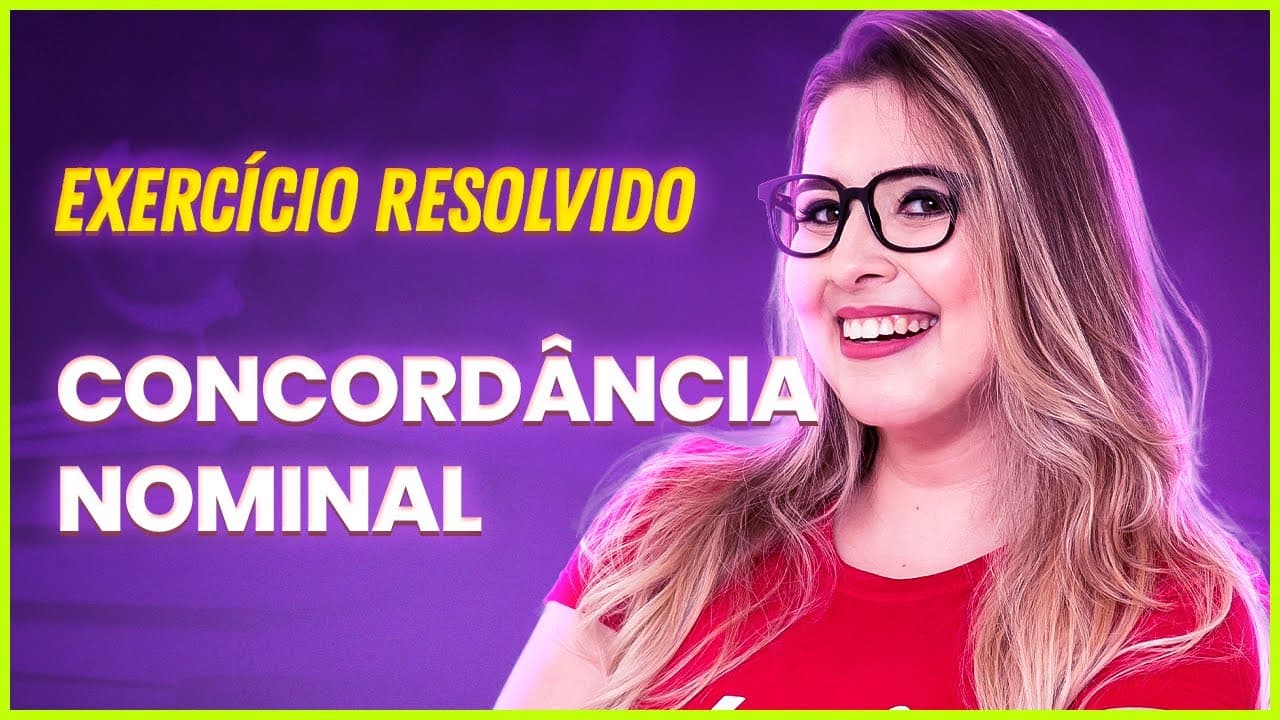 Thumbnail: CONCORDÂNCIA NOMINAL (CONCURSO PÚBLICO): RESOLUÇÃO DE EXERCÍCIO - Profa. Pamba