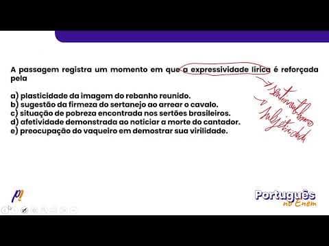 Thumbnail da aula: ENEM 2022 - INTERPRETAÇÃO E INFERÊNCIA DE TEXTOS | Firmo, o vaqueiro. No dia seguinte, à hora...