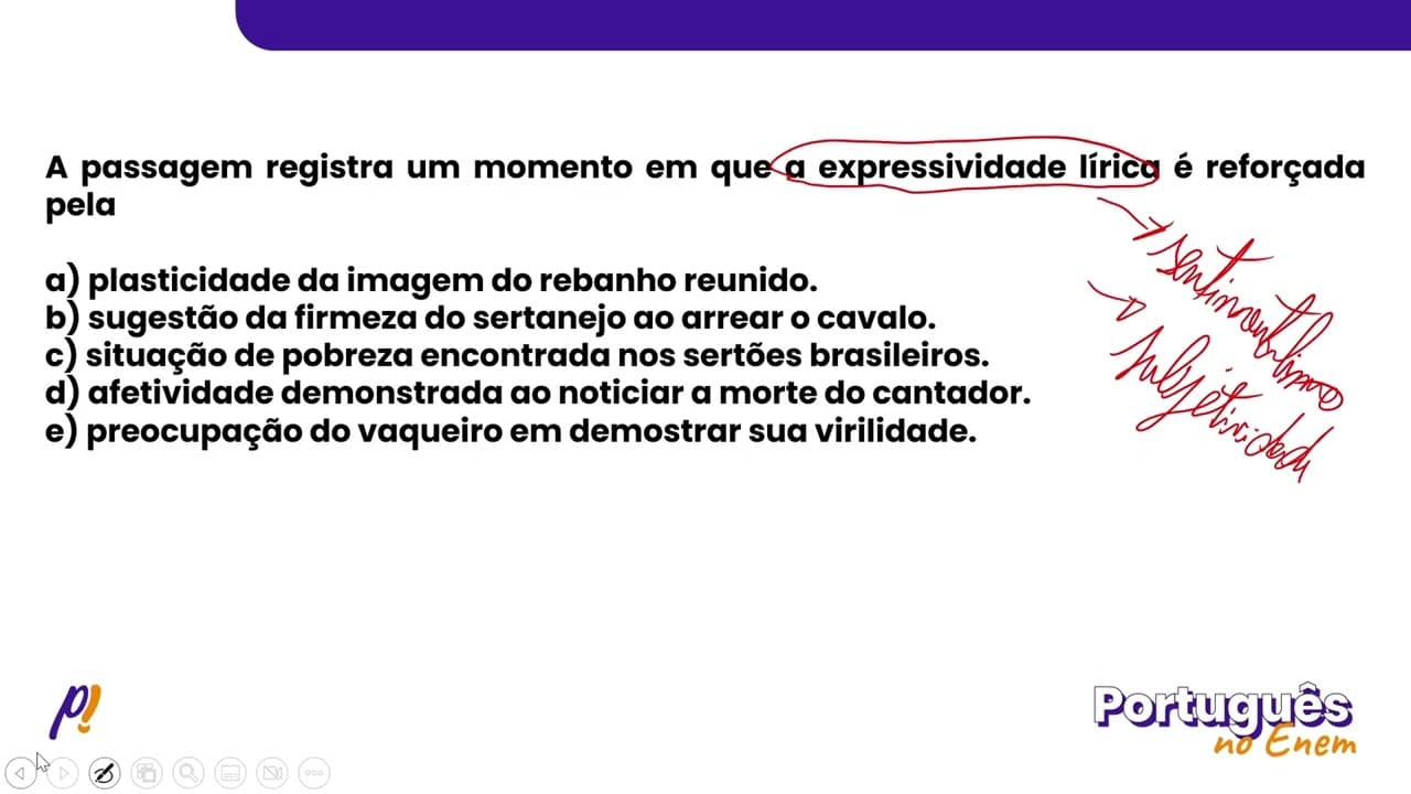 Thumbnail: ENEM 2022 - INTERPRETAÇÃO E INFERÊNCIA DE TEXTOS | Firmo, o vaqueiro. No dia seguinte, à hora...