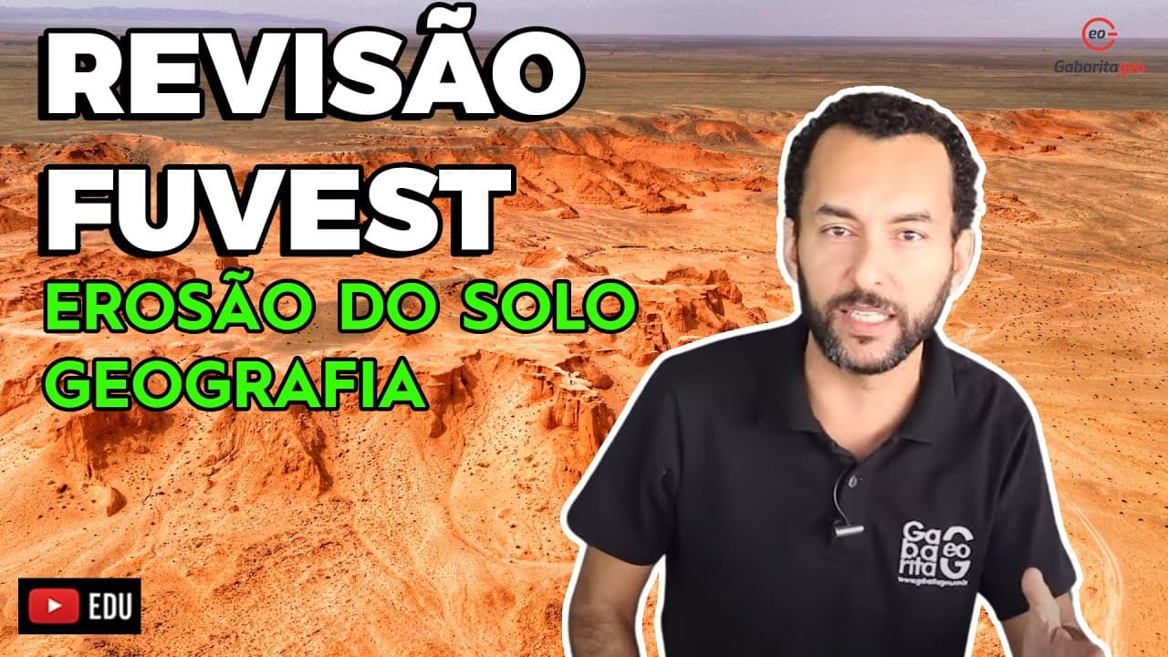 Thumbnail: Erosão dos SOLOS | Questão Geografia | Fuvest |