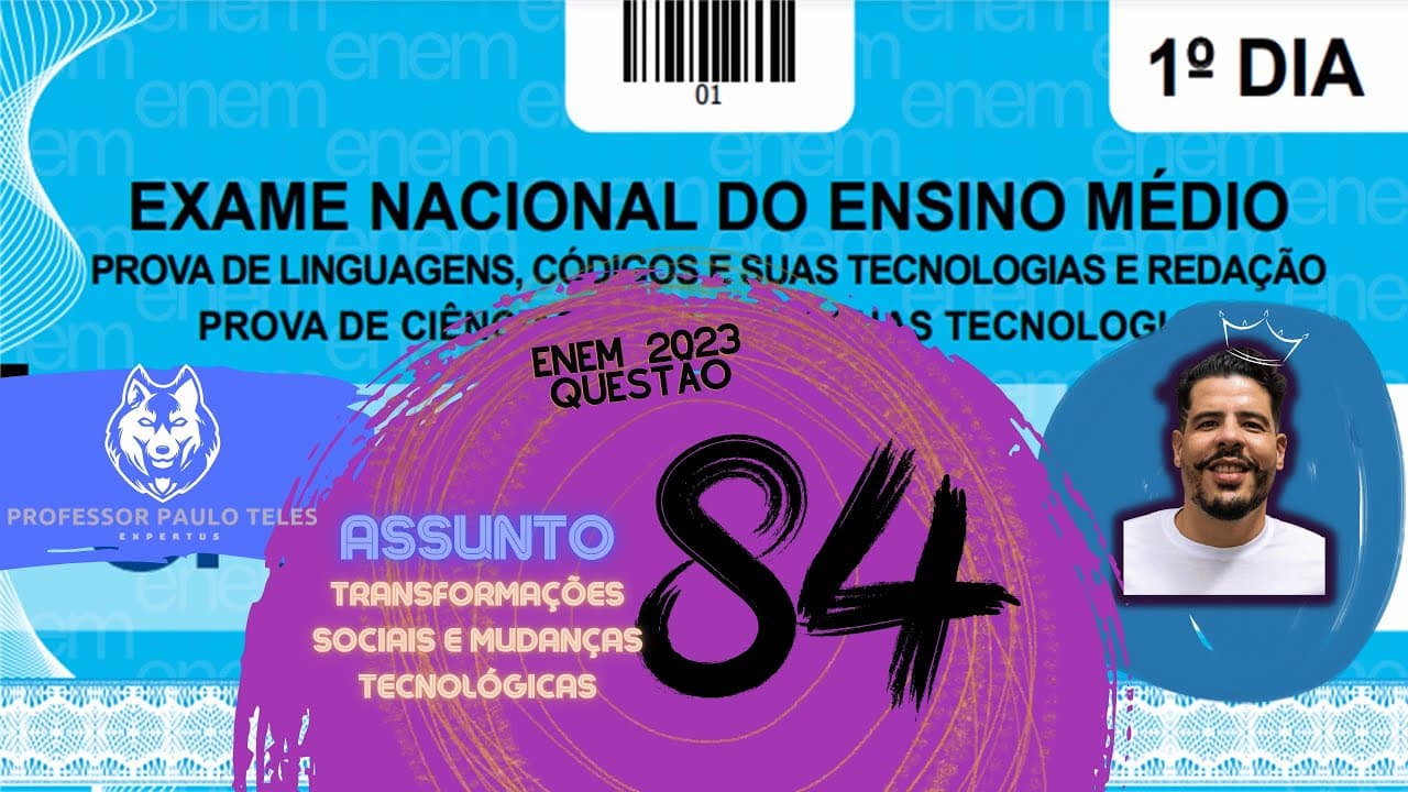 Thumbnail: Resolução Enem 2023 - Humanas Questão 84
