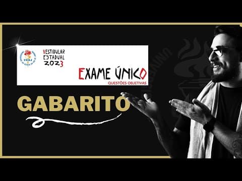 Thumbnail da aula: [UERJ 2023] - GABARITO COMENTADO