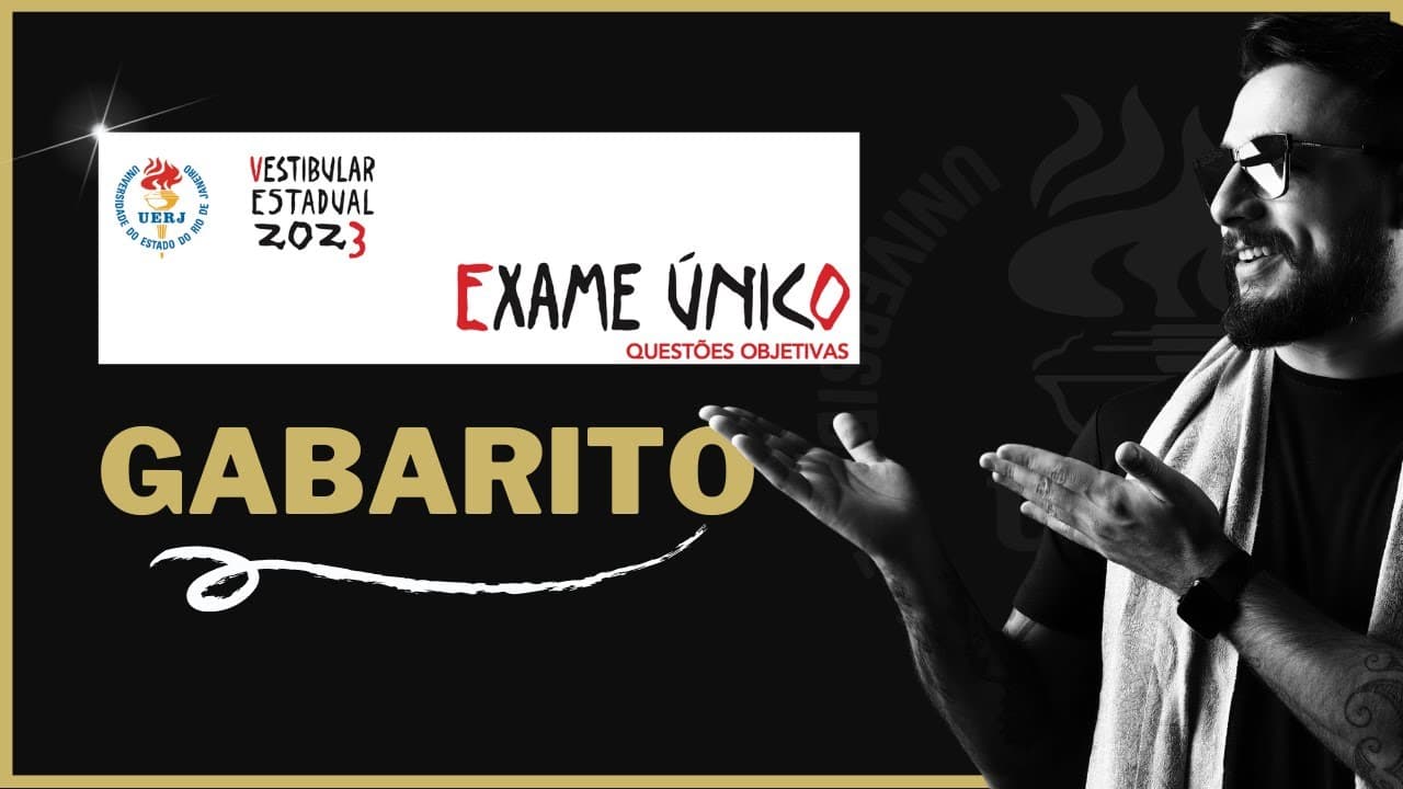 Thumbnail: [UERJ 2023] - GABARITO COMENTADO