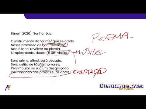 Thumbnail da aula: ENEM 2020 - Teoria Literária | Senhor Juiz O instrumento do “crime” que se arrola...