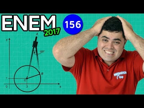 Thumbnail da aula: 🔥 ENEM 2017 Matemática #21 👉 Compasso e Trigonometria com truque (questão difícil)
