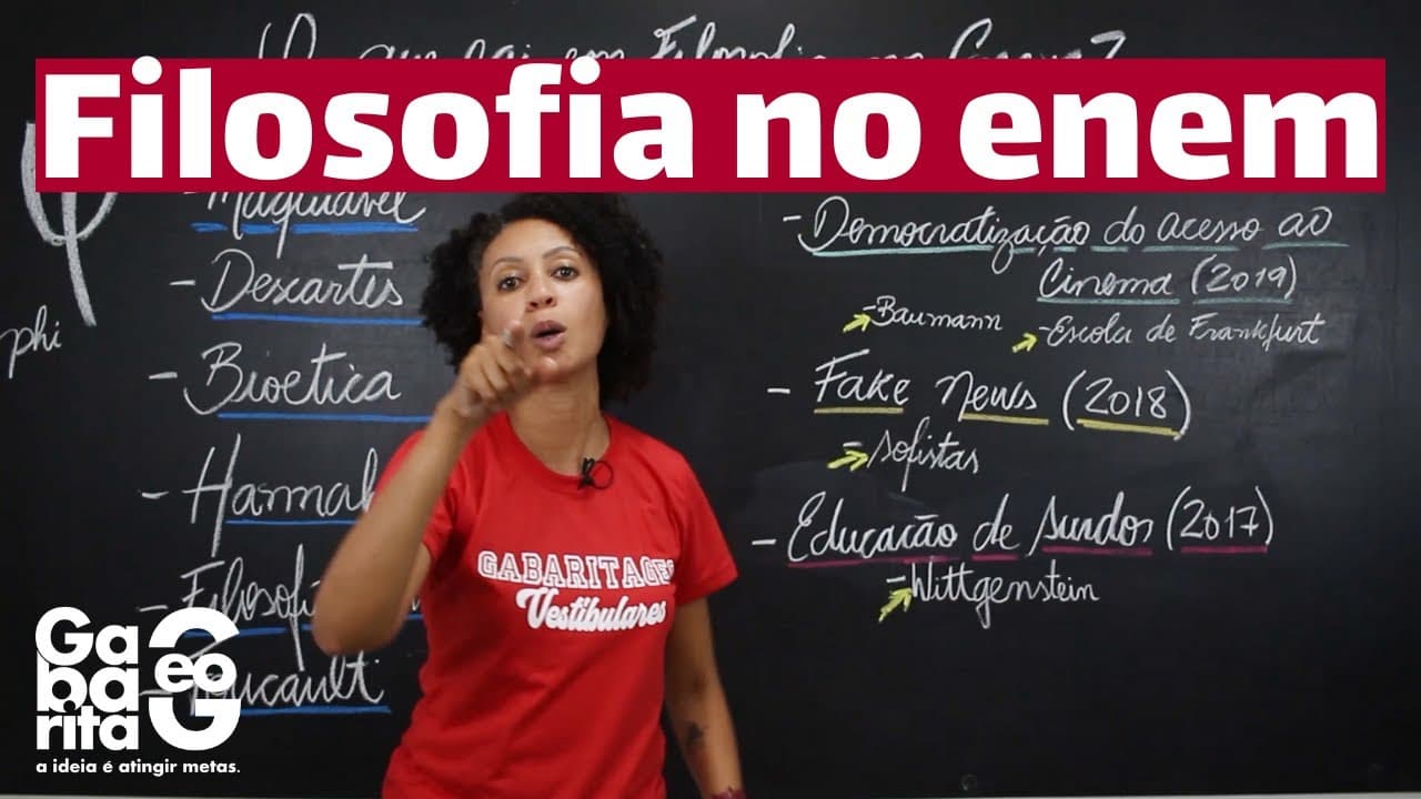 Thumbnail: Filosofia ENEM 2024 - O que cai na prova do ENEM - GabaritaGeo
