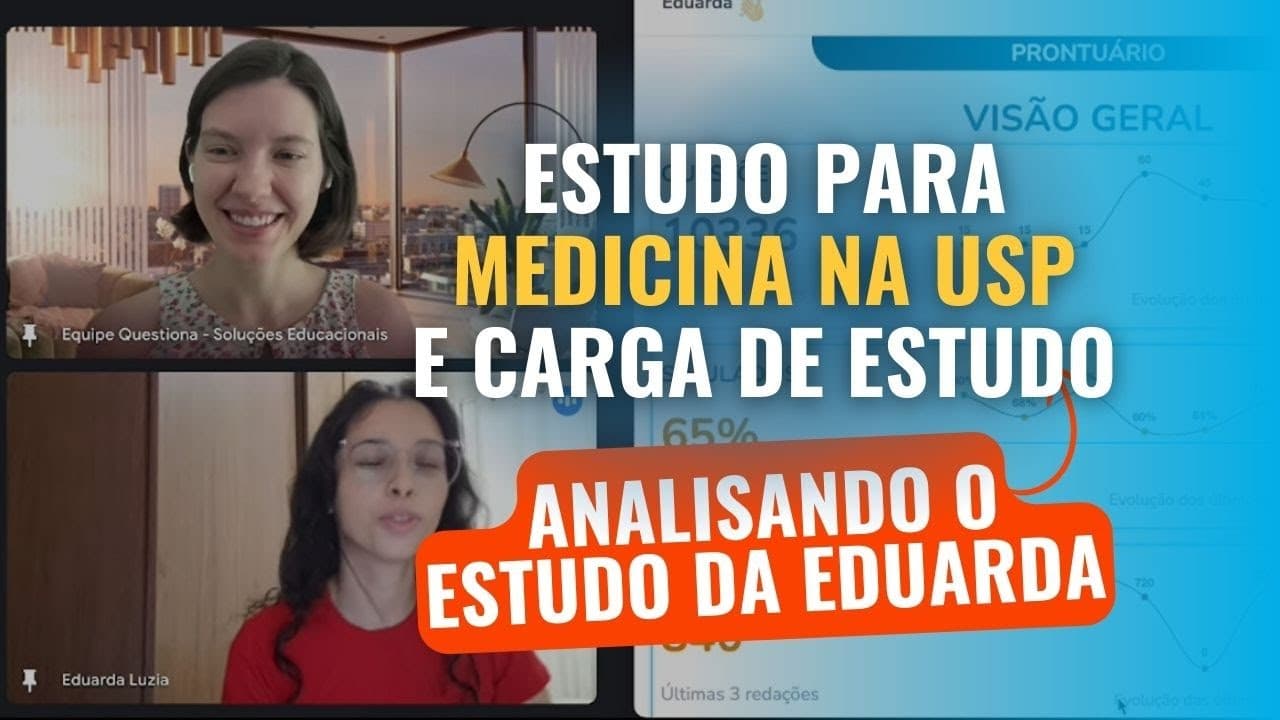 Thumbnail: Estudo para MEDICINA NA USP | Analisando o estudo da Eduarda