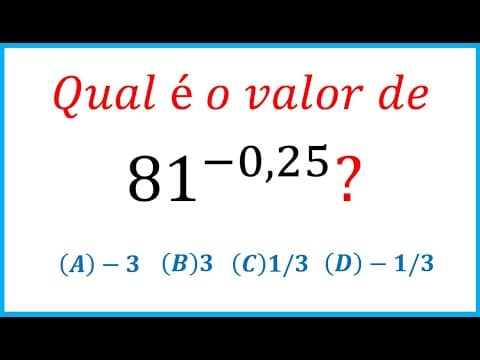 Thumbnail da aula: 🔥 HELP MATEMÁTICA BÁSICA -  Consegue essa de Potenciação?  #335