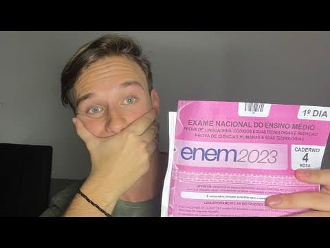 Thumbnail da aula: NÃO COMETA OS ERROS QUE EU COMETI NO 1º DIA DO ENEM - CUIDADO!!!