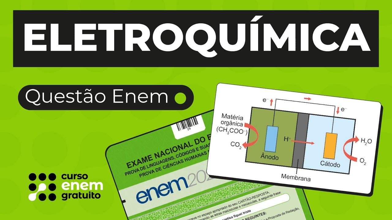 Thumbnail: ELETROQUÍMICA: resolução de questão | Química para o Enem | Larissa Campos