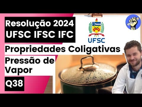 Thumbnail da aula: ✏️Para cozinhar macarrão no preparo de um almoço para o dia do vestibular, um candidato, em uma casa