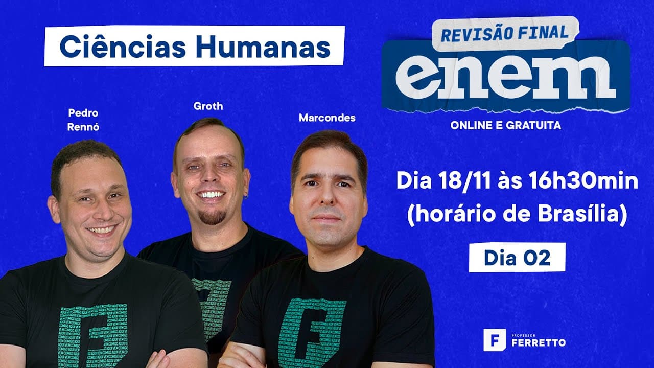Thumbnail: Revisão Final ENEM 2021 - Aula 2 - Ciências Humanas
