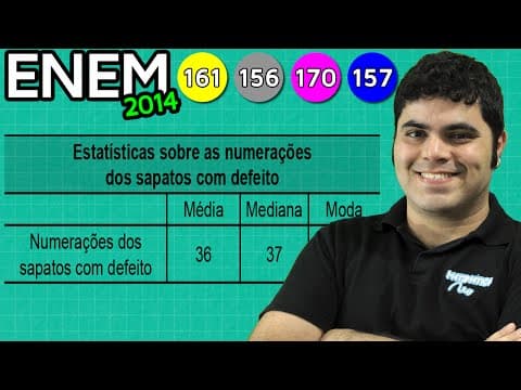 Thumbnail da aula: ENEM 2014 Matemática #22 - Estatística, Média, Moda e Mediana na Loja de Sapatos