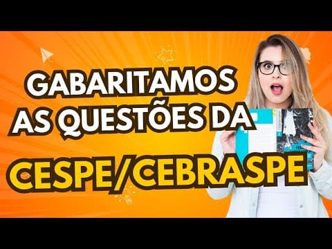 Thumbnail da aula: GABARITANDO AS QUESTÕES DA BANCA CESPE/CEBRASPE (Gramática para Concursos) - Professora Pamba