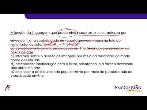 Thumbnail da aula: ENEM 2019 - ESTUDOS DO TEXTO | O Instituto de Arte de Chicago disponibilizou para visualização...