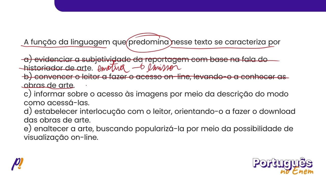 Thumbnail: ENEM 2019 - ESTUDOS DO TEXTO | O Instituto de Arte de Chicago disponibilizou para visualização...