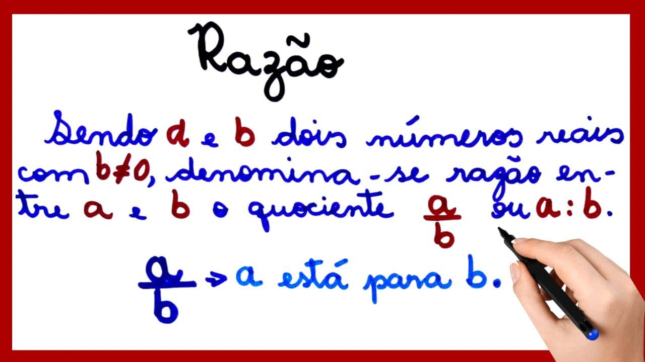 Thumbnail: RAZÃO!!!! AULA COM EXERCÍCIOS RESOLVIDOS, RAZÃO DO INÍCIO , DICAS E MACETES.
