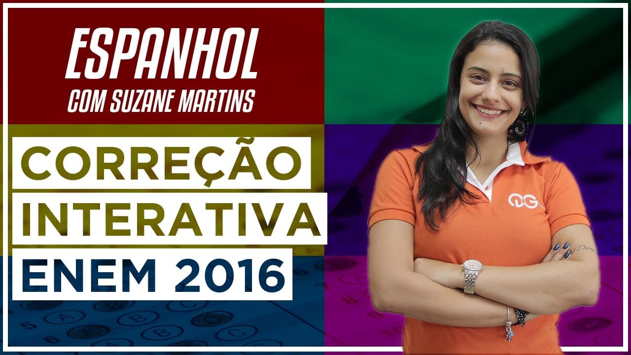 Thumbnail: Correção do ENEM 2016 - Espanhol com Suzane Martins