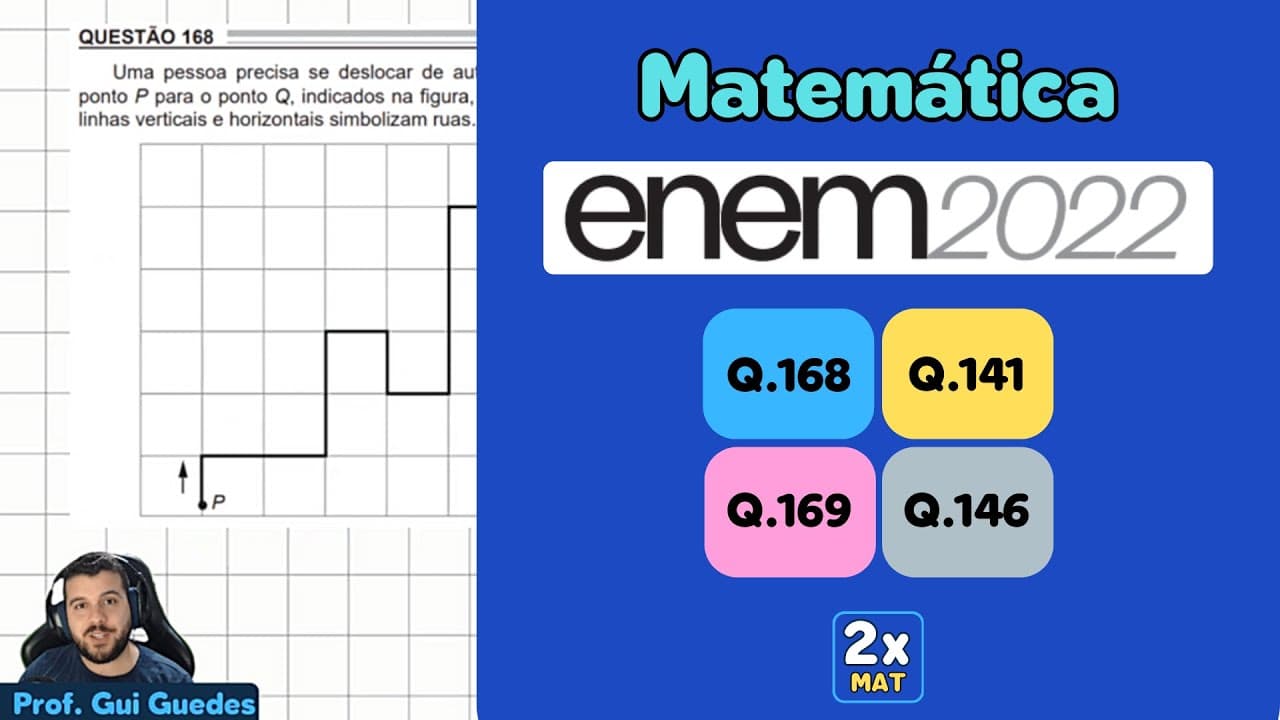 Thumbnail: Resolução Matemática ENEM 2022 - Questão 168 - Caderno Azul - Uma pessoa precisa se deslocar