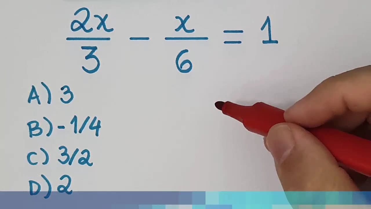 Thumbnail: 🔥 HELP MATEMÁTICA BÁSICA - Equação com Fração sem MMC  #208