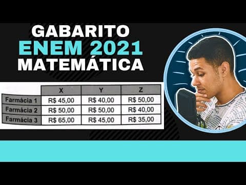 Thumbnail da aula: 🛑ENEM 2021 MATEMÁTICA Após consulta médica, um paciente deve seguir um tratamento composto por três