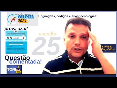 Thumbnail da aula: #Enem: questão comentada - variação da língua e norma padrão