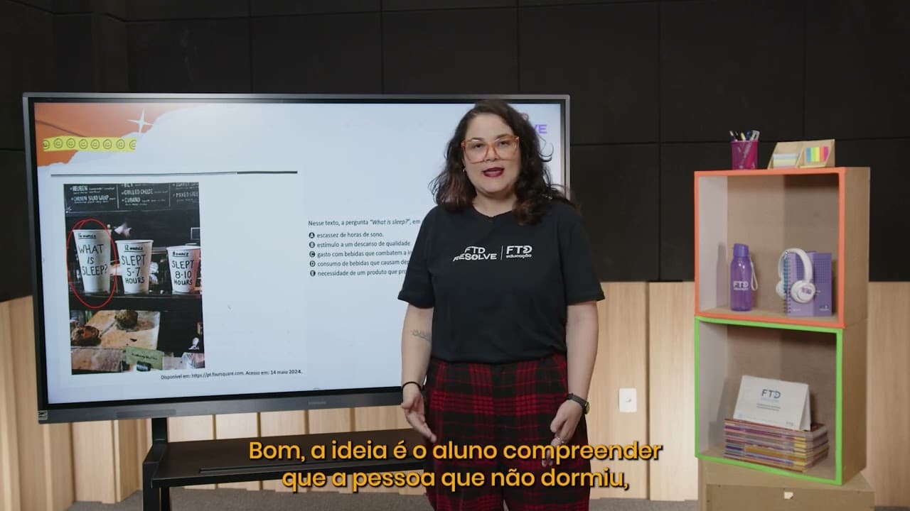 Thumbnail: Enem 2025 - Nesse texto, a pergunta "What is sleep?"