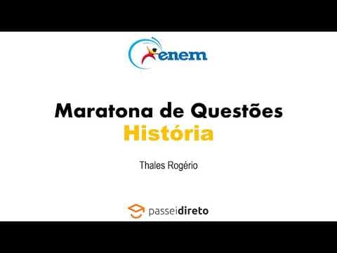 Thumbnail da aula: Maratona de Questões - História - Enem 2021