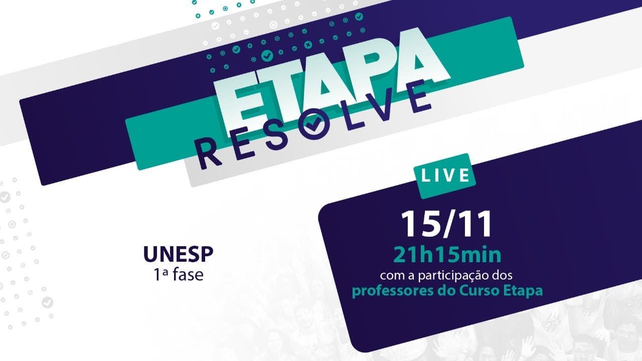 Thumbnail: Live | Etapa Resolve - Unesp 1ª Fase | 15/11