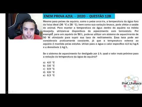Thumbnail da aula: ENEM 2020 - Mesmo para peixes de aquário, como o peixe arco-íris, a temperatura da água fora da