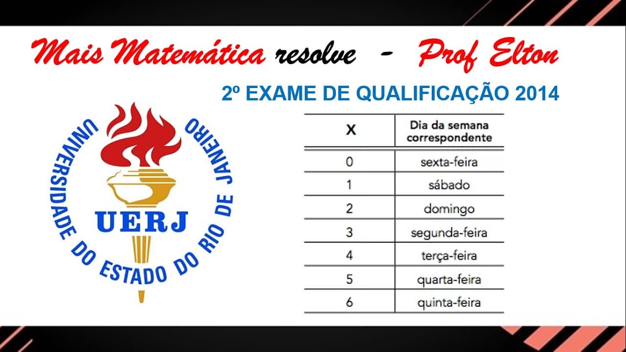 Thumbnail: UERJ - 2014 - Para saber o dia da semana em que uma pessoa nasceu podem-se utilizar os procedimentos
