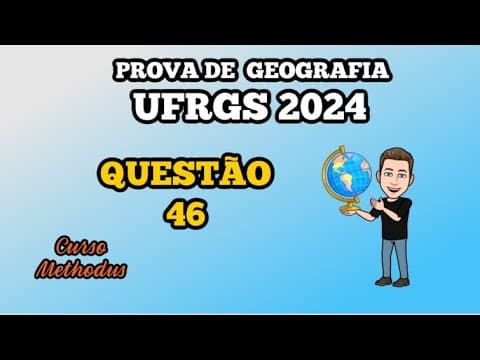Thumbnail da aula: 46 de 2024 da prova de Geografia da UFRGS - A Petrobrás retomou recentemente o interesse em explorar