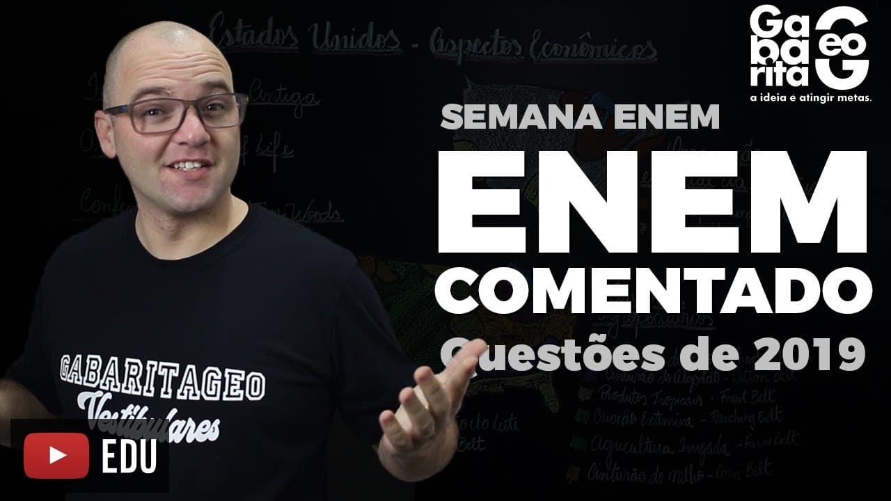Thumbnail: GEOGRAFIA - ENEM COMENTADO 2019 - QUESTÃO 90 CAD AZUL - A fome não é um problema técnico, pois...