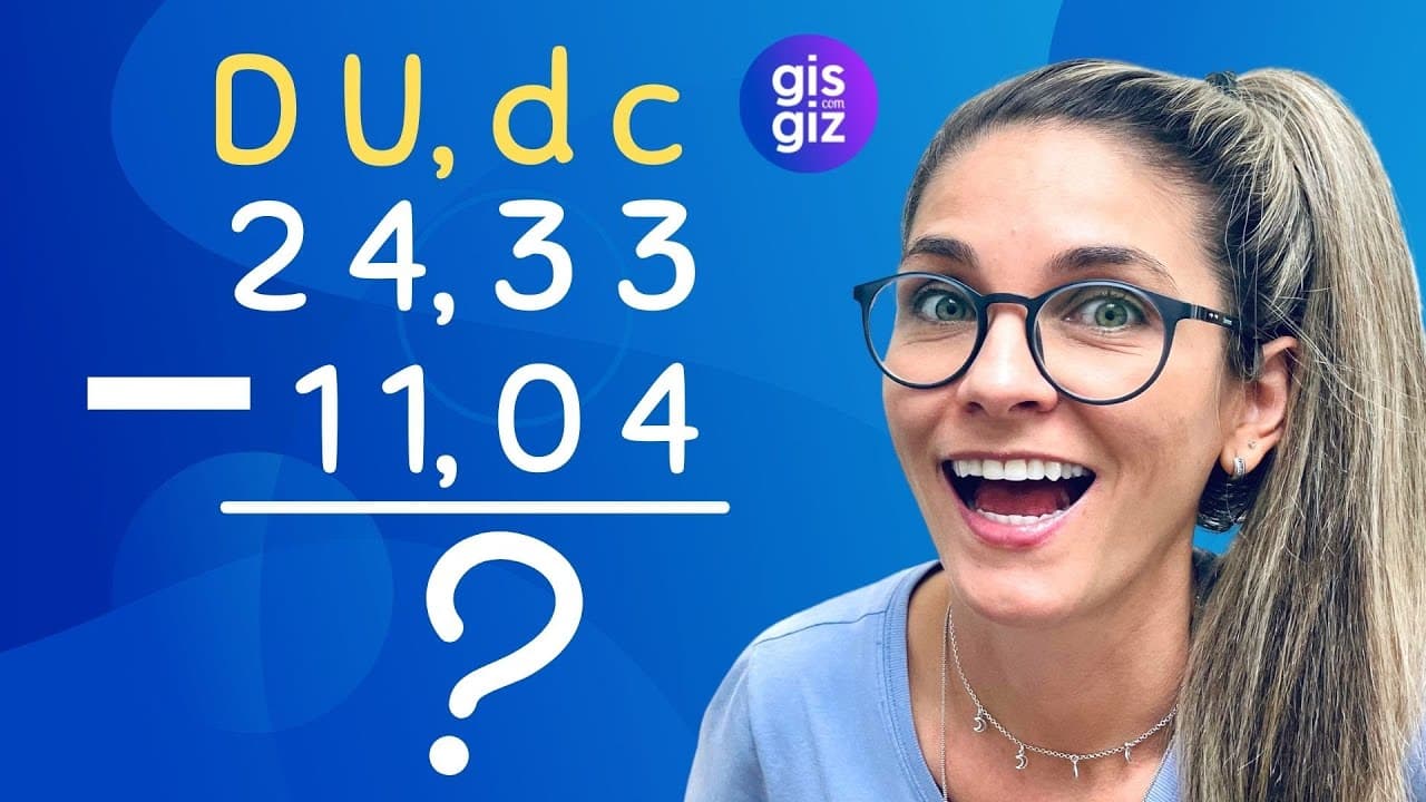 Thumbnail: SUBTRAÇÃO COM NÚMEROS DECIMAIS| - \Prof. Gis/