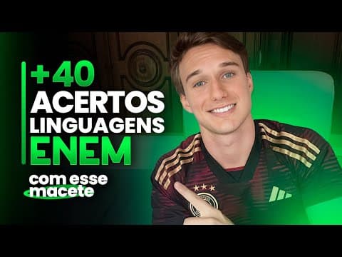 Thumbnail da aula: DISTRATORES EM LINGUAGENS NO ENEM | Macete 40+ Em Linguagens