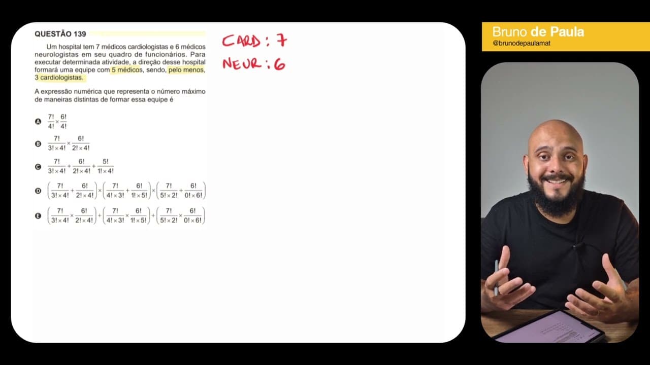 Thumbnail: Questão 139 - Caderno Amarelo | MATEMÁTICA ENEM 2024