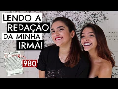 Thumbnail da aula: LENDO A REDAÇÃO 980 DA MINHA IRMÃ VESTIBULANDA DE MEDICINA! Débora Aladim
