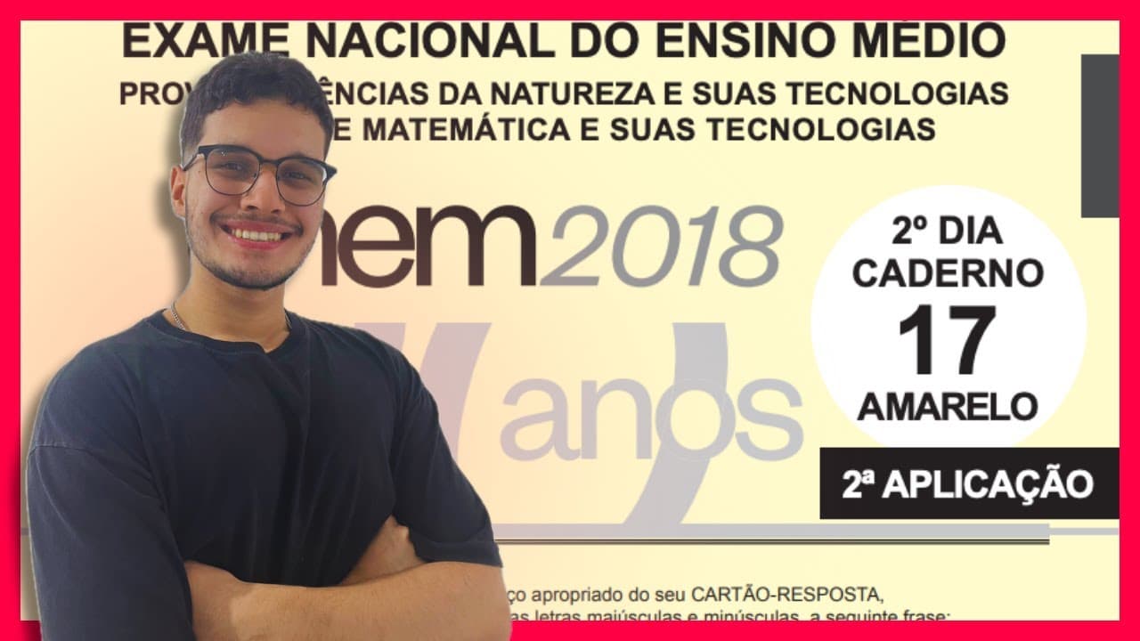 Thumbnail: 📙 ENEM 2018 PPL MATEMÁTICA: Resolução Completa! (🧠 Monitor Memorize José Guilherme)