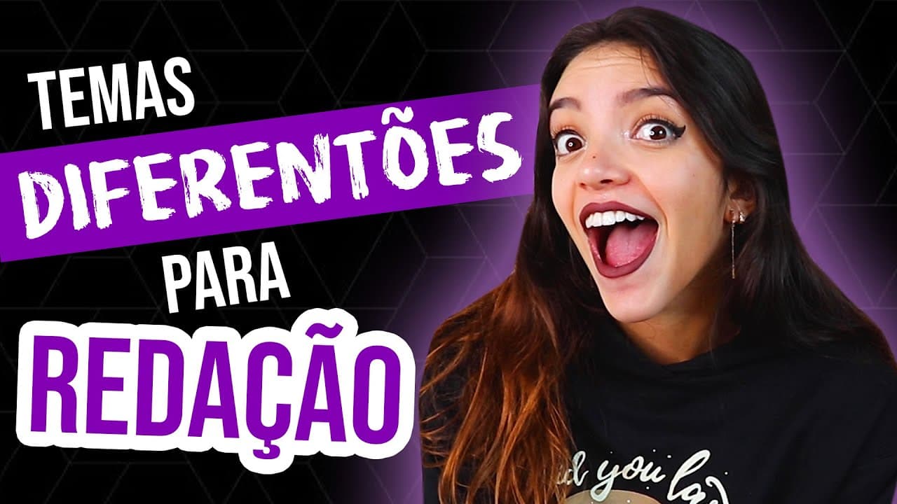 Thumbnail: 🔥5 TEMAS DIFERENTÕES PARA A REDAÇÃO DO ENEM! (Débora Aladim)