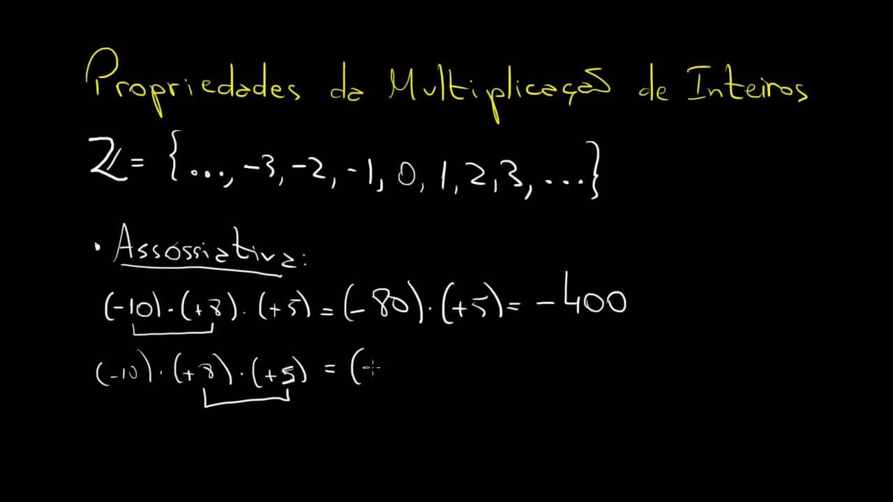 Thumbnail: Propriedades da Multiplicação de Números Inteiros | Matemática Rio