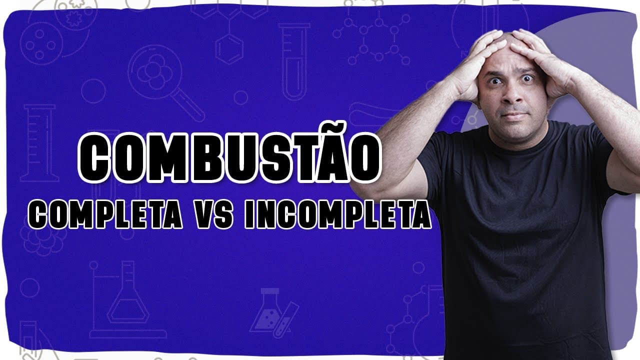 Thumbnail: 🔥 COMBUSTÃO COMPLETA E INCOMPLETA: Como escrever, balancear e diferenciar com segurança!