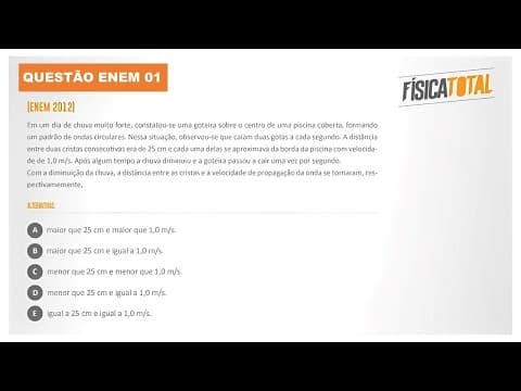 Thumbnail da aula: Lista ENEM Questão 01 Equação da ondulatória