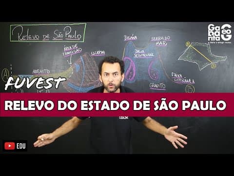 Thumbnail da aula: RELEVO DE SÃO PAULO COM JEANGRAFIA | FUVEST | GEOGRAFIA|