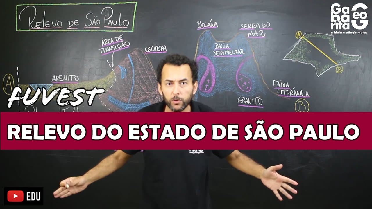 Thumbnail: RELEVO DE SÃO PAULO COM JEANGRAFIA | FUVEST | GEOGRAFIA|
