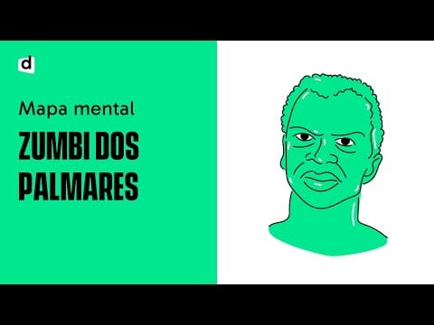 Thumbnail da aula: ZUMBI DOS PALMARES | História |  Mapa Mental | Quer Que Desenhe