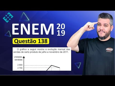Thumbnail da aula: ✅ QUESTÃO 138 ENEM 2019 (Caderno Amarelo) 👉🏻 O gráfico a seguir mostra a evolução mensal das vendas