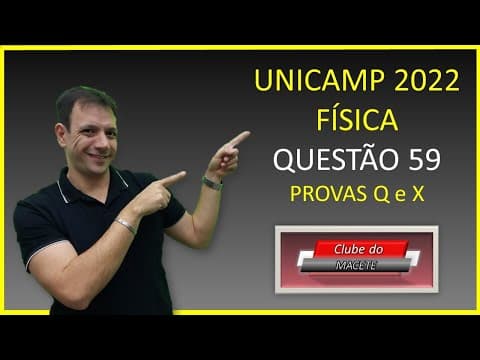 Thumbnail da aula: UNICAMP 2022 | Questão 59 | Resolução | Física | A órbita do Columbia era aproximadamente circular