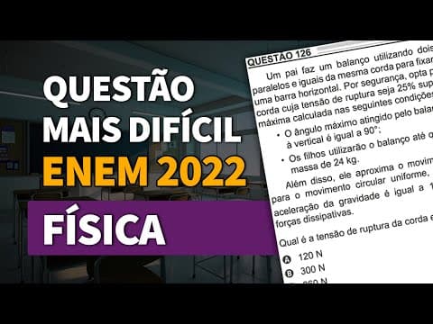 Thumbnail da aula: RESOLVENDO A QUESTÃO MAIS DIFÍCIL DE FÍSICA DO ENEM 2022 | ProEnem