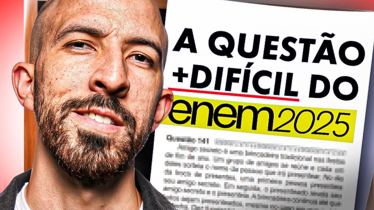 Thumbnail: Treta! Questão mais difícil do ENEM 2025